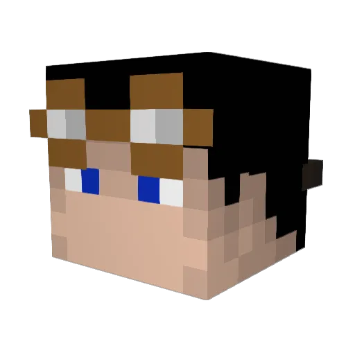 thegamingmogul Minecraft avatar head, 3D render