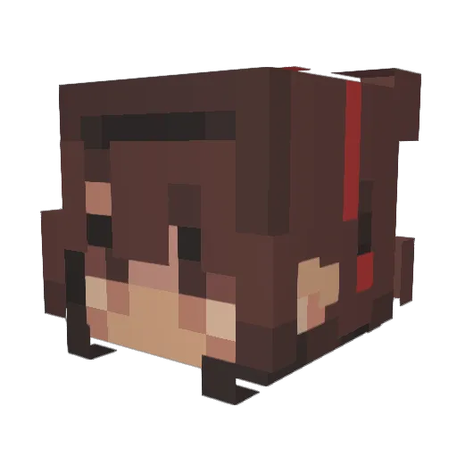 theghostlily Minecraft avatar head, 3D render
