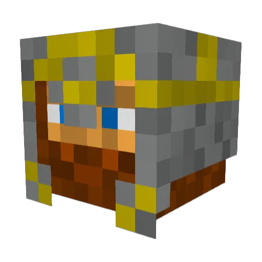 thegimlin Minecraft avatar head, 3D render