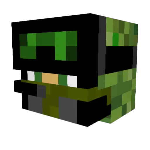 theging3 Minecraft avatar head, 3D render