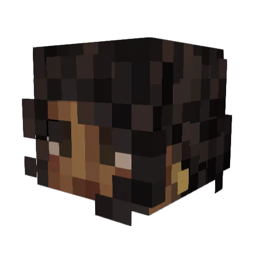 thegirlupstairs Minecraft avatar head, 3D render
