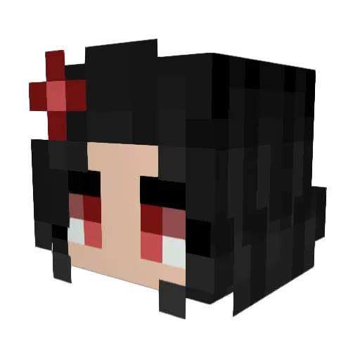 thegl4ssROSE Minecraft avatar head, 3D render