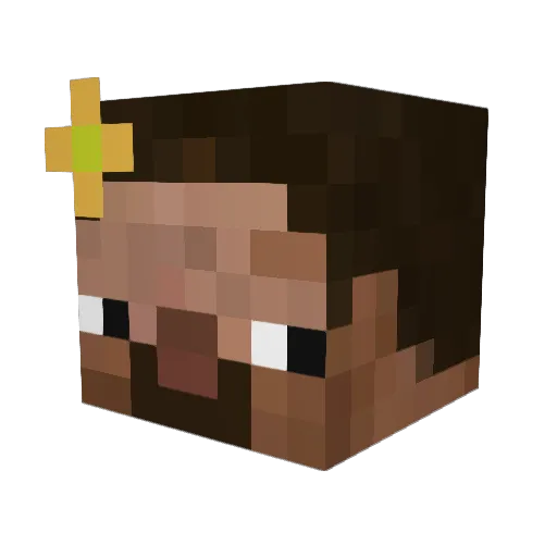 theglustick3 Minecraft avatar head, 3D render