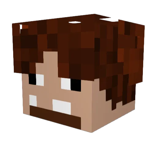 thegoat_18 Minecraft avatar head, 3D render
