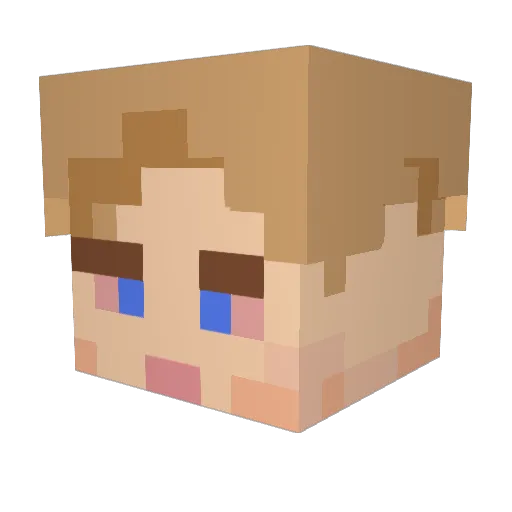 thegodfathr Minecraft avatar head, 3D render