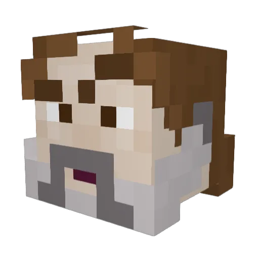thegoodestmoi Minecraft avatar head, 3D render