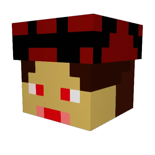 thegreatfang Minecraft avatar head, 3D render