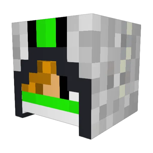 thegreeninja Minecraft avatar head, 3D render