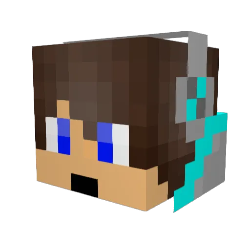 thegreenman1888 Minecraft avatar head, 3D render