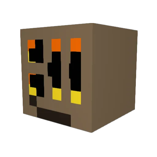 theguidehere Minecraft avatar head, 3D render