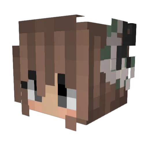 theharel Minecraft avatar head, 3D render