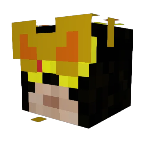 thehelpfulmuffin Minecraft avatar head, 3D render