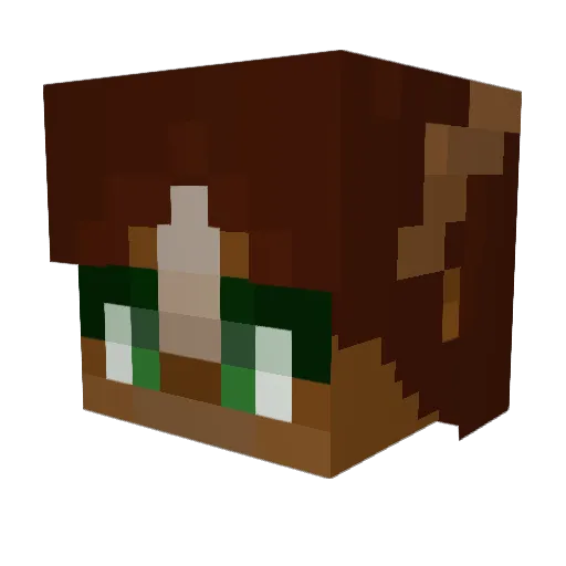 thehostagesoup Minecraft avatar head, 3D render