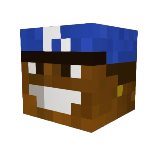 theiaaa Minecraft avatar head, 3D render