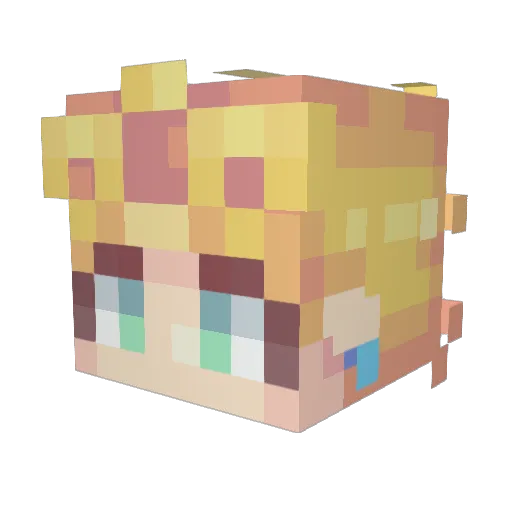 theiax Minecraft avatar head, 3D render