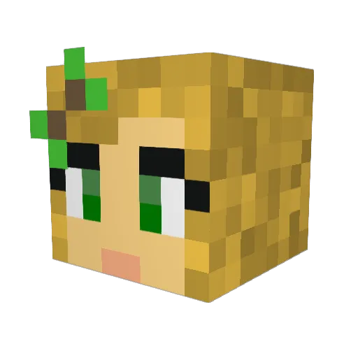 theinkling Minecraft avatar head, 3D render