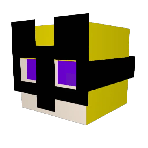 theinkydarling Minecraft avatar head, 3D render