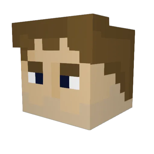 theinvisiblejet Minecraft avatar head, 3D render