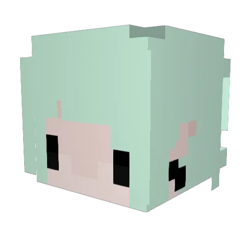theirlily Minecraft avatar head, 3D render