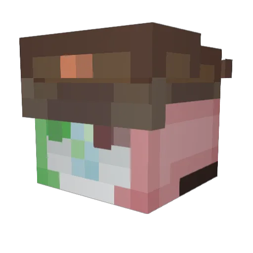 theitalyman Minecraft avatar head, 3D render