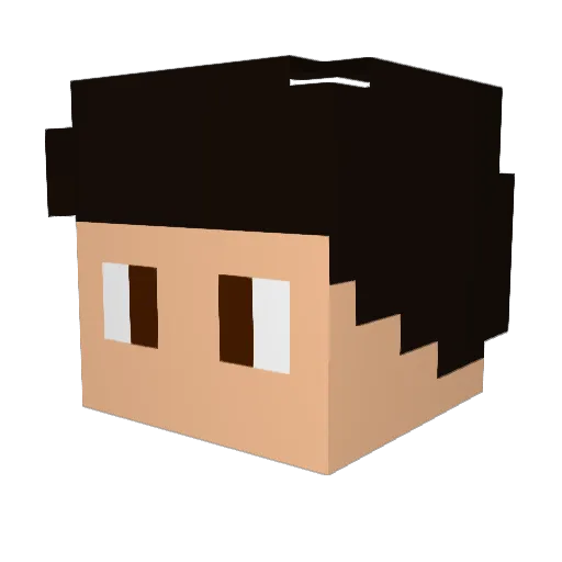 theizom Minecraft avatar head, 3D render