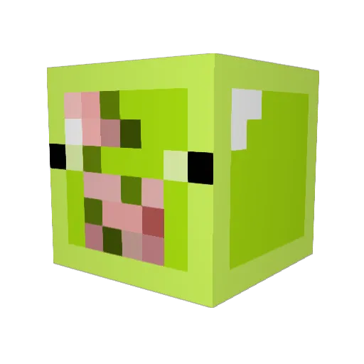 thejellopig Minecraft avatar head, 3D render