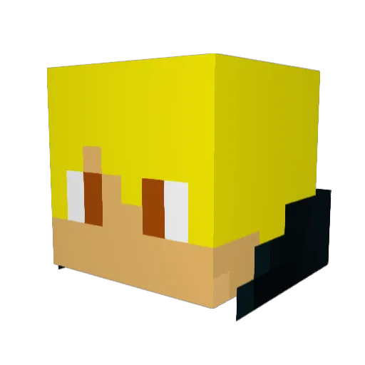 thejjgmaster Minecraft avatar head, 3D render