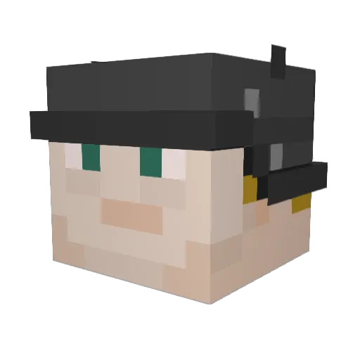 thejogamer Minecraft avatar head, 3D render