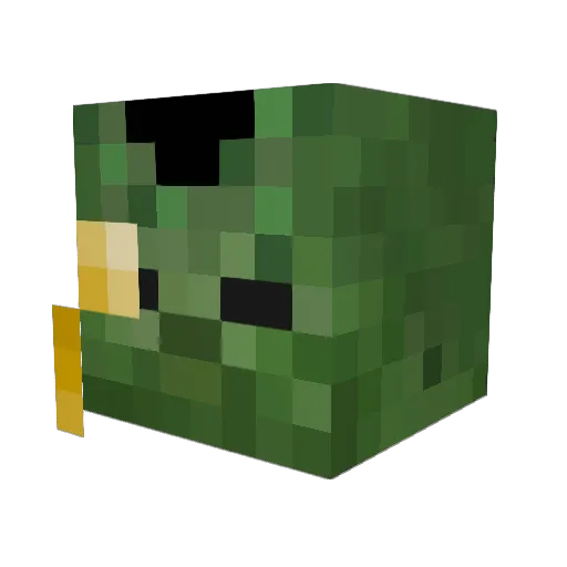 thejominecraft Minecraft avatar head, 3D render