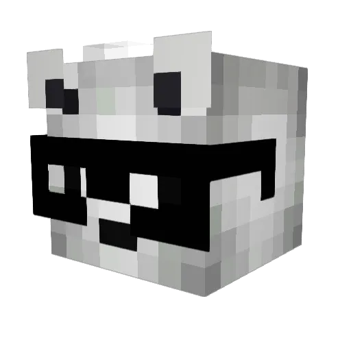 thejupe Minecraft avatar head, 3D render