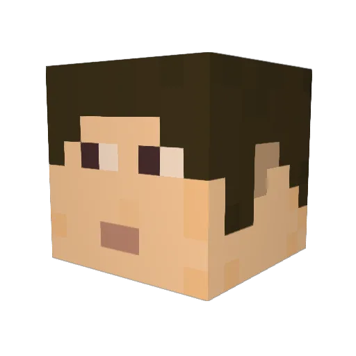 thekerok Minecraft avatar head, 3D render