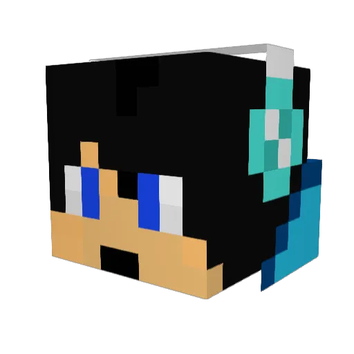 thekillerchamp Minecraft avatar head, 3D render