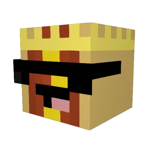 thekinghotdog13 Minecraft avatar head, 3D render