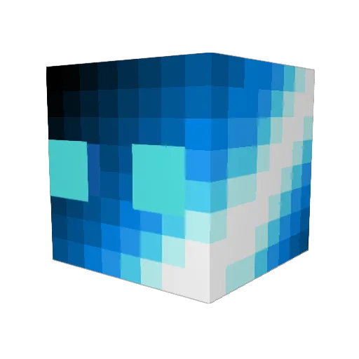 thekingofweb Minecraft avatar head, 3D render