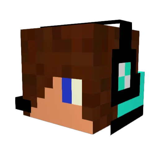 thekingtheking Minecraft avatar head, 3D render