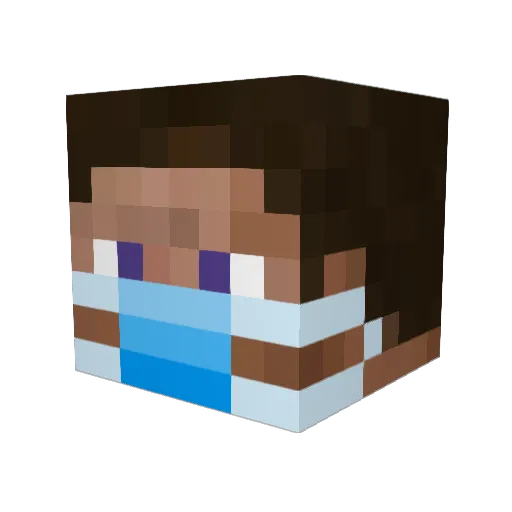 thekingtobi Minecraft avatar head, 3D render
