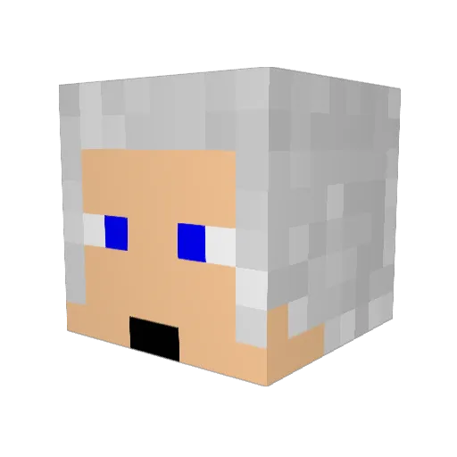 thekittenofdeath Minecraft avatar head, 3D render