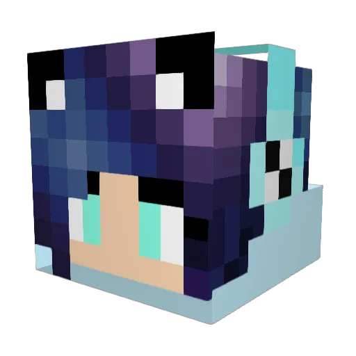 thekmt Minecraft avatar head, 3D render
