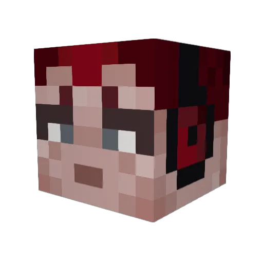 thekomainu Minecraft avatar head, 3D render