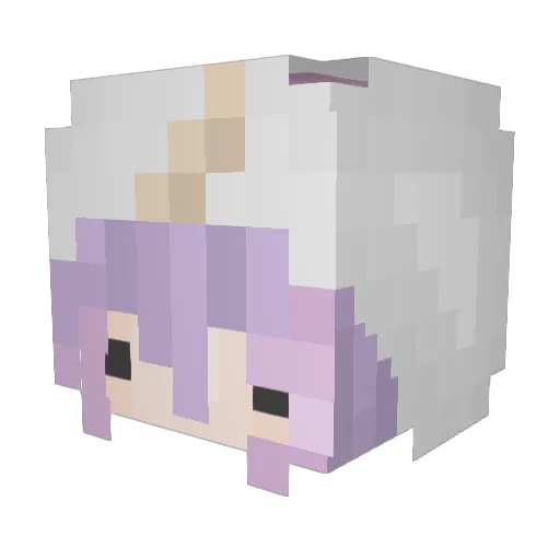 thelast_unicorn Minecraft avatar head, 3D render