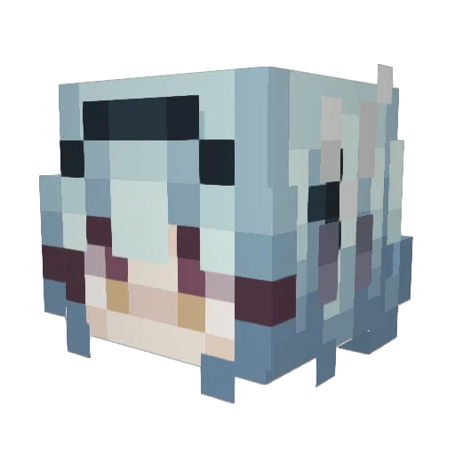 thelefteyebrow Minecraft avatar head, 3D render