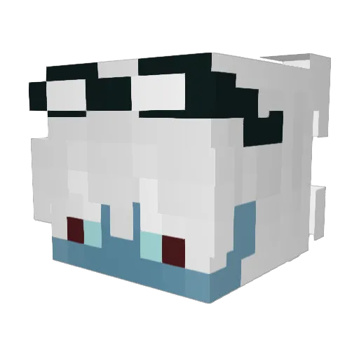 thelightoutside Minecraft avatar head, 3D render