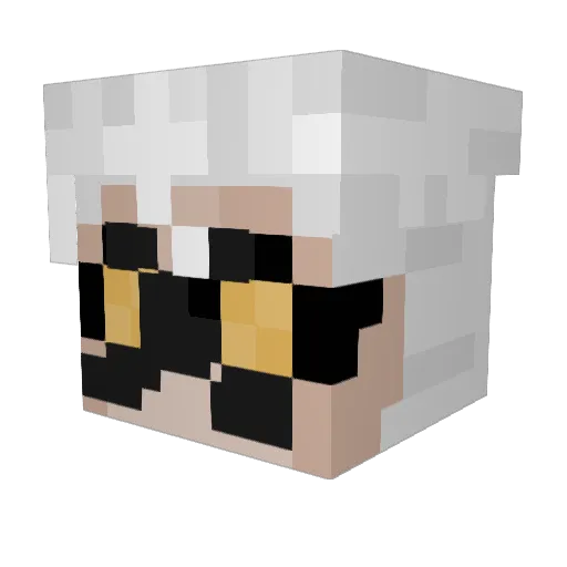 thelightwolf Minecraft avatar head, 3D render