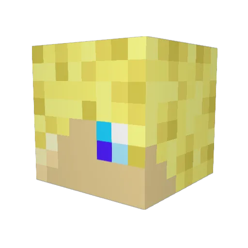 thelittleblaser Minecraft avatar head, 3D render