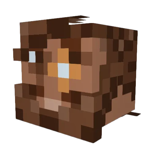 theloafingone Minecraft avatar head, 3D render