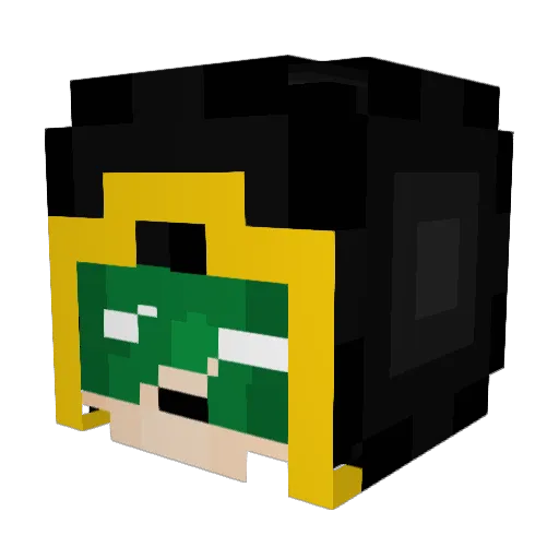 thelonedigger Minecraft avatar head, 3D render