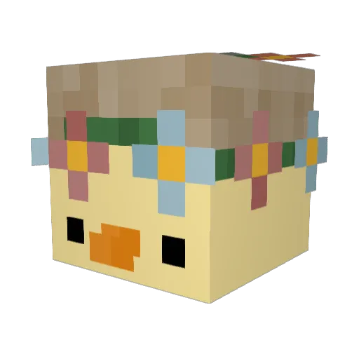 thelopsidedsun Minecraft avatar head, 3D render