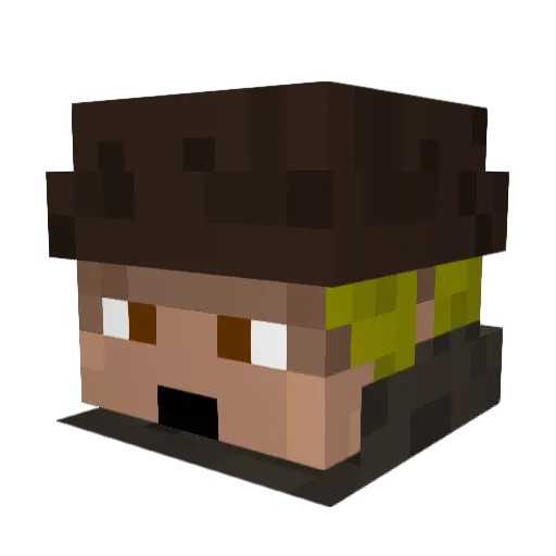 thelowsociety Minecraft avatar head, 3D render