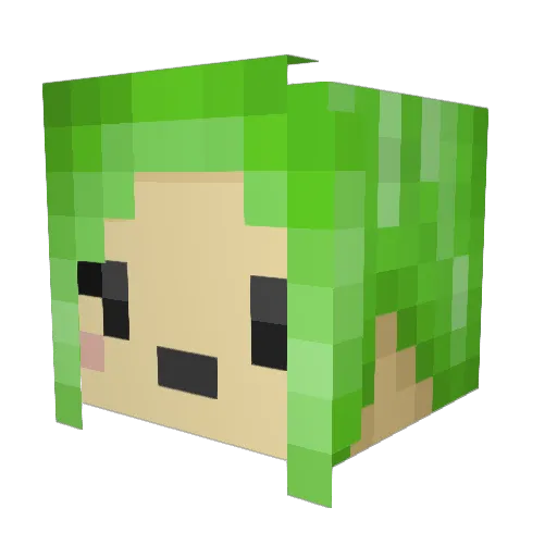 thelsacraft Minecraft avatar head, 3D render