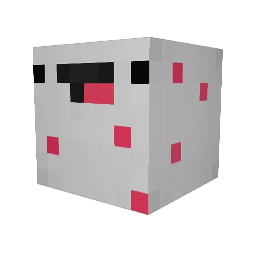 thelukass Minecraft avatar head, 3D render